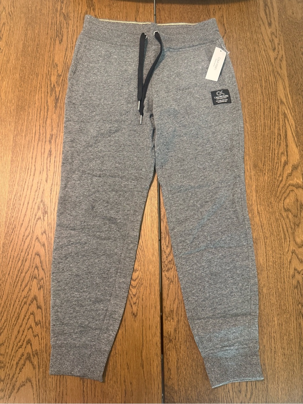 Calvin Klein Performance Heather Gray Drawstring Joggers